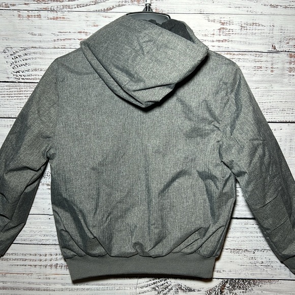 First Wave Gray Jacket Thick Zip Up Hood Size 8 NWT - Picture 12 of 15